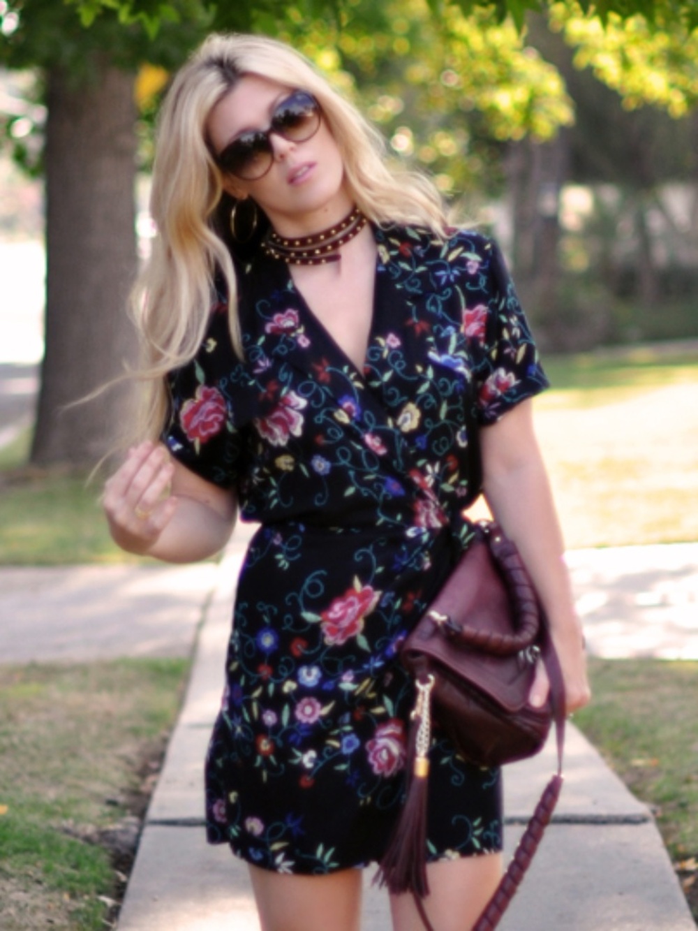 VINTAGE 80s floral romper jumpsuit shorts jumper tie front by SCARLETT